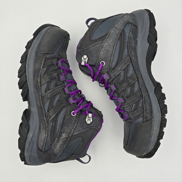 Columbia Crestwood Mid Waterproof Hiking Shoes, Graphite, Bright Plum, Women's 6 - Picture 13 of 16